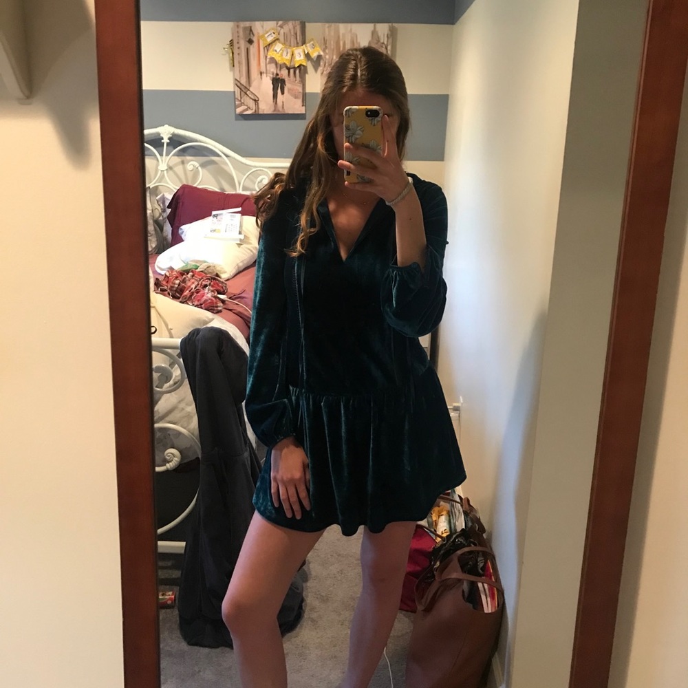 Endless Rose Velvet Babydoll Dress